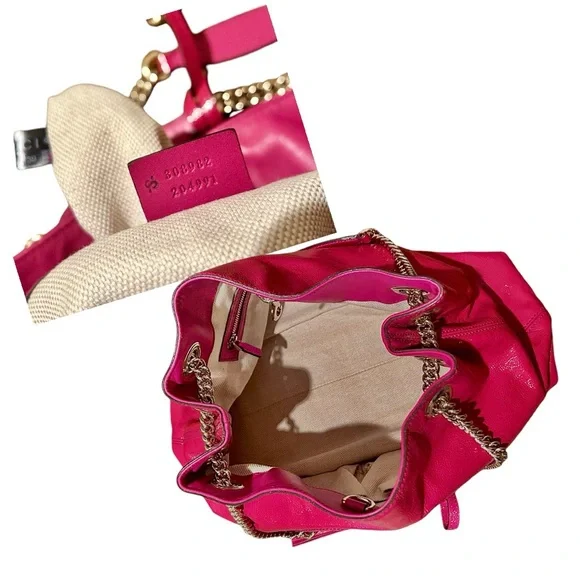 AUTH GUCCI Large Soho Fuchsia Chain Shoulder Bag NWOT